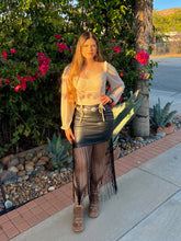 Load image into Gallery viewer, Teresa Leather Fringe Skirt
